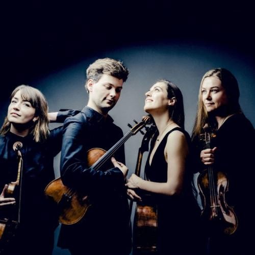 Barbican Quartet mit Instrumenten